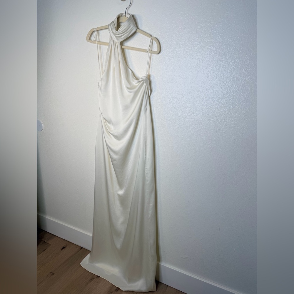 NWT ✨ Jonathan Simkhai Ivory Vittoria Silky Gown Size 4. $698 - Picture 11 of 16